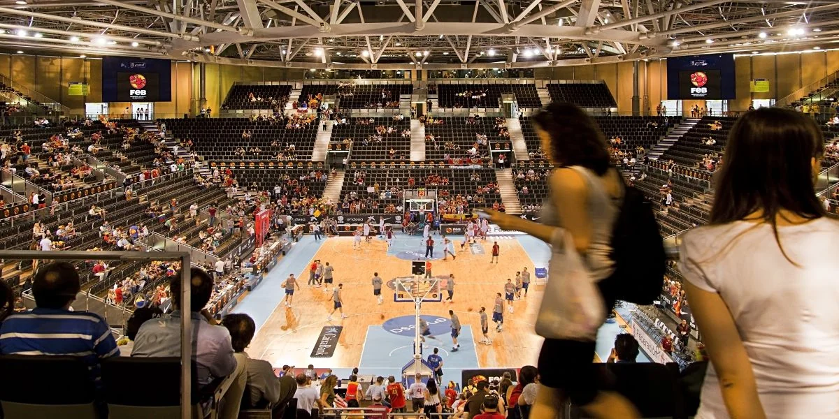 Detalle arquitectónico de Madrid Arena