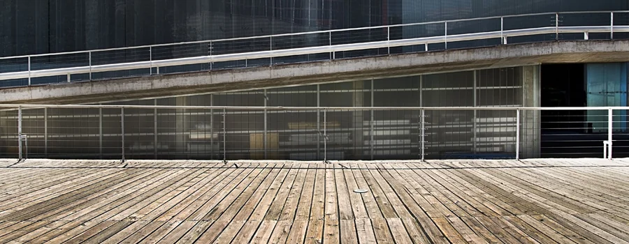 Detalle arquitectónico de Pabellón Satélite
